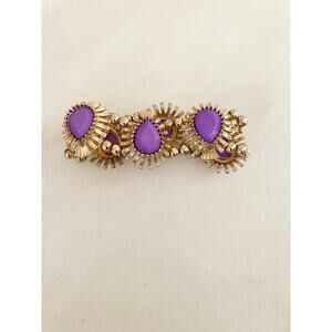 Stretchy Purple Gold Bracelet Women's Costume Jewelry Metal Plastic